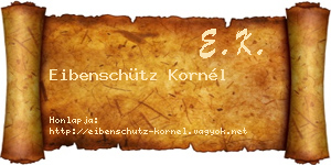 Eibenschütz Kornél névjegykártya